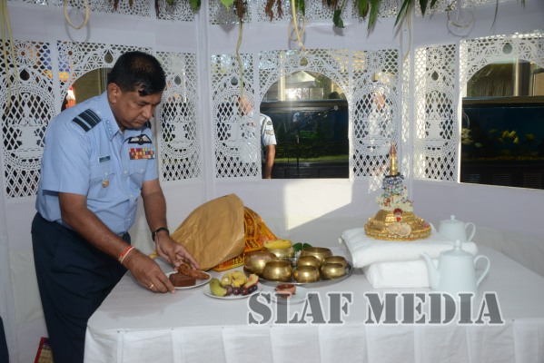 All Night Pirith Chanting and Alms Giving at Air Force Headquarters