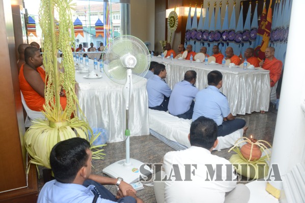 All Night Pirith Chanting and Alms Giving at Air Force Headquarters