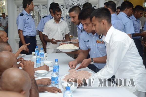 All Night Pirith Chanting and Alms Giving at Air Force Headquarters