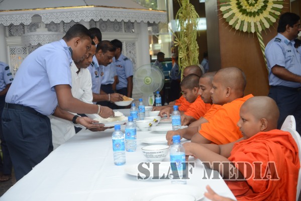 All Night Pirith Chanting and Alms Giving at Air Force Headquarters