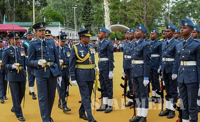 Passing Out Parade Of Officers Cadets, Lady Officer Cadets, Airmen and Air Women Recriute Courses At SLAF CTS Diyatalawa