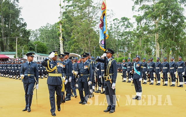 Passing Out Parade Of Officers Cadets, Lady Officer Cadets, Airmen and Air Women Recriute Courses At SLAF CTS Diyatalawa