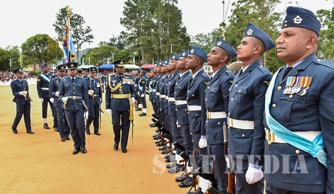 Passing Out Parade Of Officers Cadets, Lady Officer Cadets, Airmen and Air Women Recriute Courses At SLAF CTS Diyatalawa