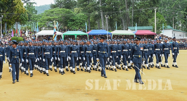 Passing Out Parade Of Officers Cadets, Lady Officer Cadets, Airmen and Air Women Recriute Courses At SLAF CTS Diyatalawa