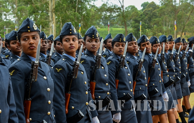 Passing Out Parade Of Officers Cadets, Lady Officer Cadets, Airmen and Air Women Recriute Courses At SLAF CTS Diyatalawa