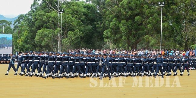 Passing Out Parade Of Officers Cadets, Lady Officer Cadets, Airmen and Air Women Recriute Courses At SLAF CTS Diyatalawa