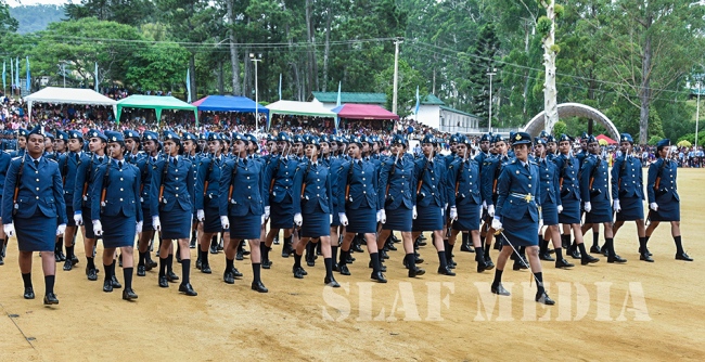 Passing Out Parade Of Officers Cadets, Lady Officer Cadets, Airmen and Air Women Recriute Courses At SLAF CTS Diyatalawa
