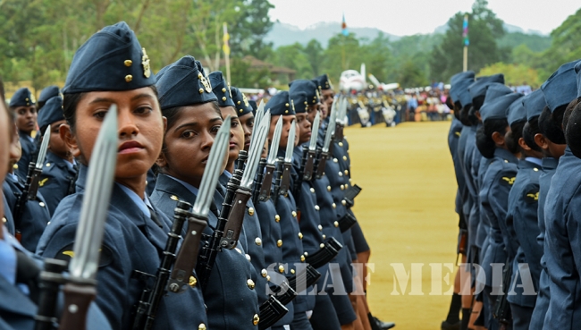 Passing Out Parade Of Officers Cadets, Lady Officer Cadets, Airmen and Air Women Recriute Courses At SLAF CTS Diyatalawa