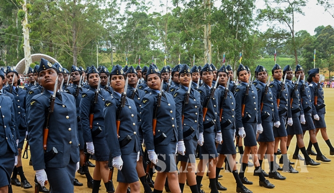 Passing Out Parade Of Officers Cadets, Lady Officer Cadets, Airmen and Air Women Recriute Courses At SLAF CTS Diyatalawa