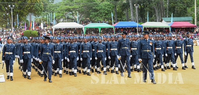 Passing Out Parade Of Officers Cadets, Lady Officer Cadets, Airmen and Air Women Recriute Courses At SLAF CTS Diyatalawa