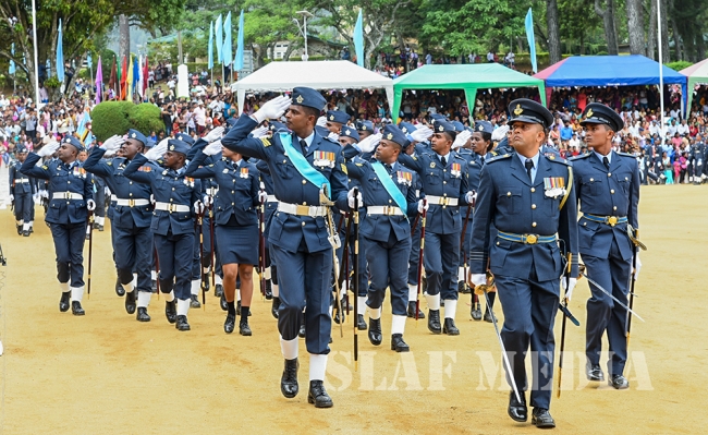 Passing Out Parade Of Officers Cadets, Lady Officer Cadets, Airmen and Air Women Recriute Courses At SLAF CTS Diyatalawa