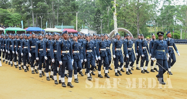 Passing Out Parade Of Officers Cadets, Lady Officer Cadets, Airmen and Air Women Recriute Courses At SLAF CTS Diyatalawa