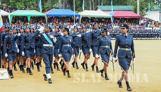 Passing Out Parade Of Officers Cadets, Lady Officer Cadets, Airmen and Air Women Recriute Courses At SLAF CTS Diyatalawa