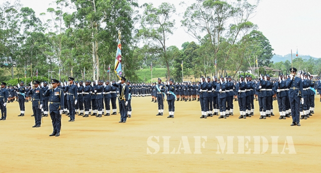 Passing Out Parade Of Officers Cadets, Lady Officer Cadets, Airmen and Air Women Recriute Courses At SLAF CTS Diyatalawa