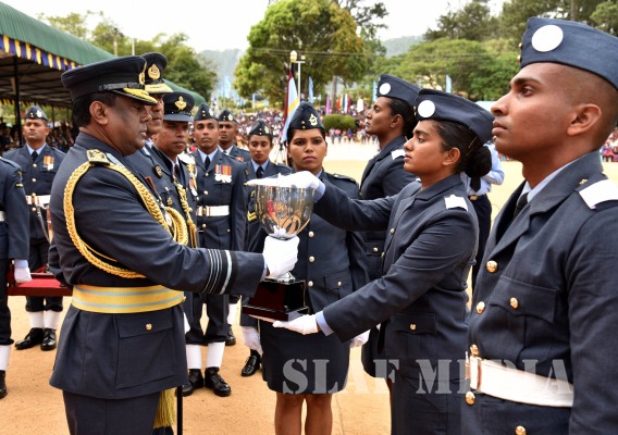 Passing Out Parade Of Officers Cadets, Lady Officer Cadets, Airmen and Air Women Recriute Courses At SLAF CTS Diyatalawa