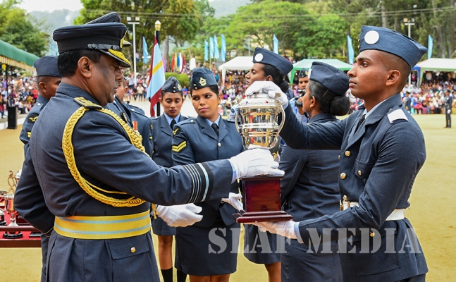 Passing Out Parade Of Officers Cadets, Lady Officer Cadets, Airmen and Air Women Recriute Courses At SLAF CTS Diyatalawa