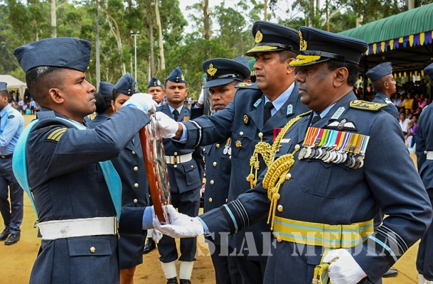 Passing Out Parade Of Officers Cadets, Lady Officer Cadets, Airmen and Air Women Recriute Courses At SLAF CTS Diyatalawa