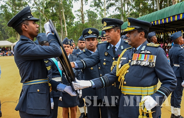 Passing Out Parade Of Officers Cadets, Lady Officer Cadets, Airmen and Air Women Recriute Courses At SLAF CTS Diyatalawa