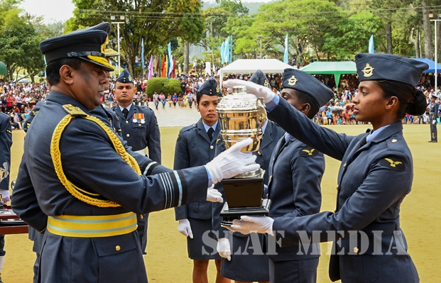Passing Out Parade Of Officers Cadets, Lady Officer Cadets, Airmen and Air Women Recriute Courses At SLAF CTS Diyatalawa
