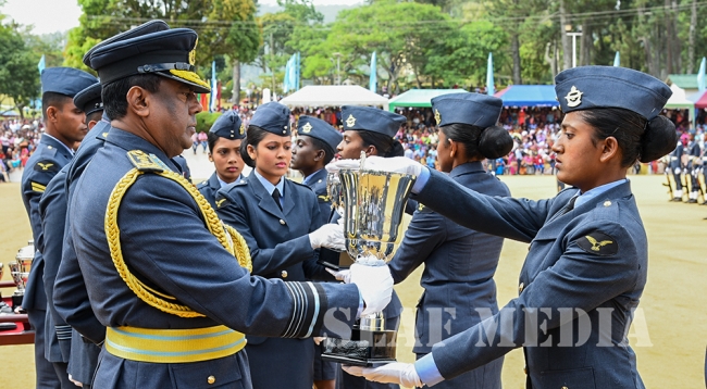Passing Out Parade Of Officers Cadets, Lady Officer Cadets, Airmen and Air Women Recriute Courses At SLAF CTS Diyatalawa