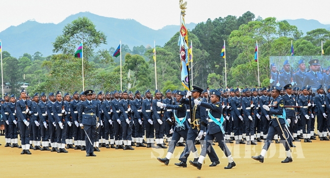 Passing Out Parade Of Officers Cadets, Lady Officer Cadets, Airmen and Air Women Recriute Courses At SLAF CTS Diyatalawa
