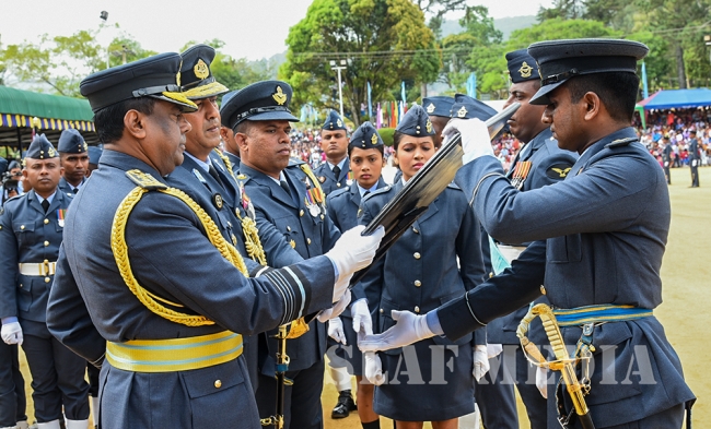 Passing Out Parade Of Officers Cadets, Lady Officer Cadets, Airmen and Air Women Recriute Courses At SLAF CTS Diyatalawa