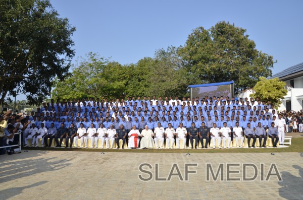 His Holiness the Pope takes wing on SLAF Helicopter