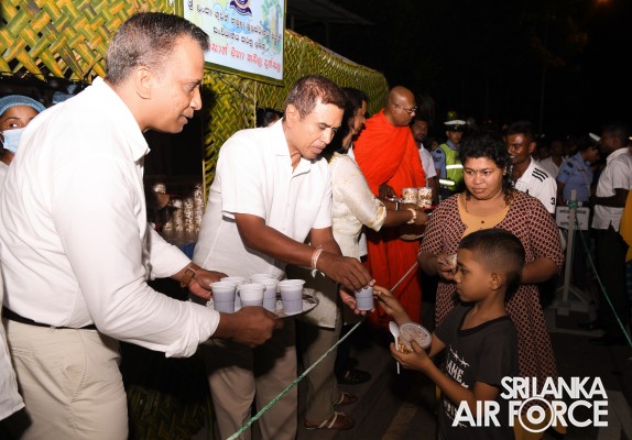 SLAF CELEBRATES POSON WITH VIBRANT PANDAL DISPLAY AND ACTS OF GENEROSITY