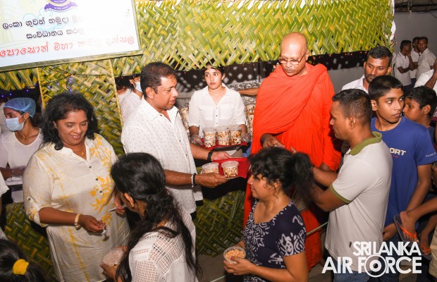 SLAF CELEBRATES POSON WITH VIBRANT PANDAL DISPLAY AND ACTS OF GENEROSITY