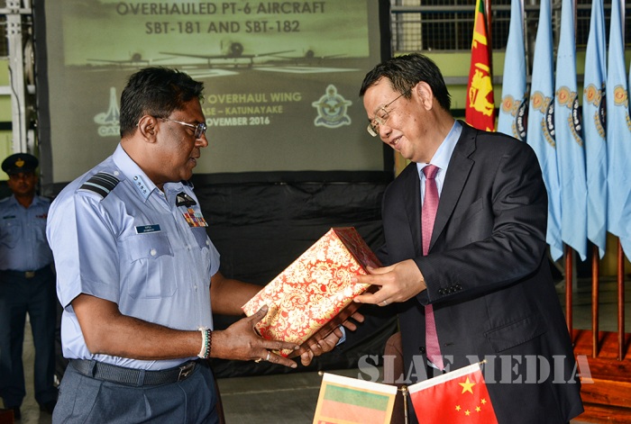 Two PT-6 Aircraft Accepted after Overhaul at the SLAF Overhaul Facility