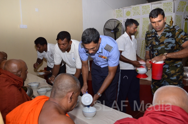All Night Pirith Chanting and Alms Giving at SLAF Morawewa