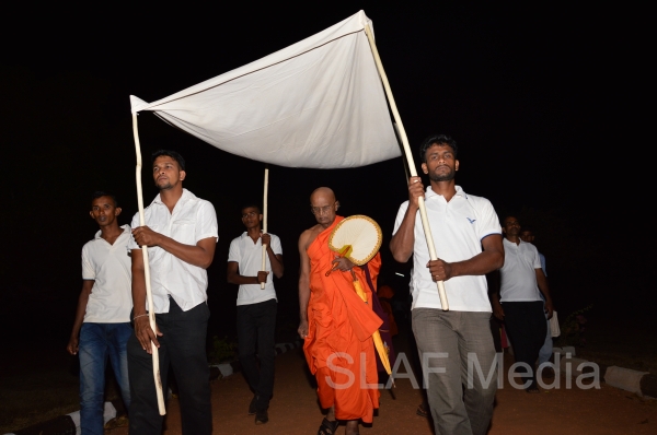 All Night Pirith Chanting and Alms Giving at SLAF Morawewa