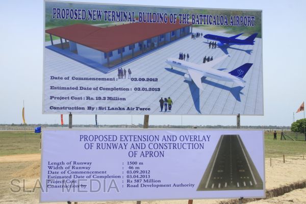 President Mahinda Rajapakse Inaugurates Batticaloa Airfield Project
