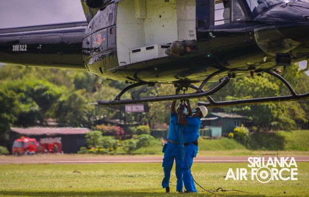 SLAF SUCCESSFULLY PLACES FINIAL ON TOP OF THE SANDAHIRU SEYA