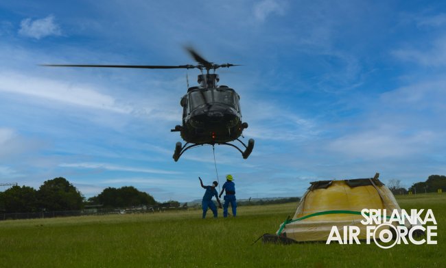 SLAF SUCCESSFULLY PLACES FINIAL ON TOP OF THE SANDAHIRU SEYA