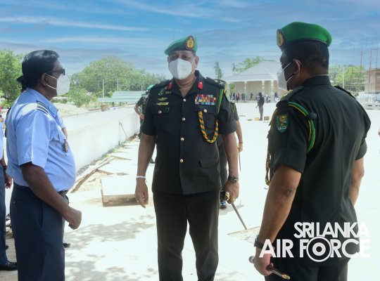SLAF SUCCESSFULLY PLACES FINIAL ON TOP OF THE SANDAHIRU SEYA