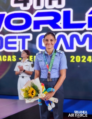 SLAF CADET SAVINDI SHINES AT 4TH CISM MILITARY WORLD CADET GAMES WITH DOUBLE BRONZE VICTORY