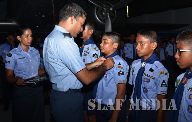 Air Scout Badge Awarding Ceremony at SLAF Base Rathmalana