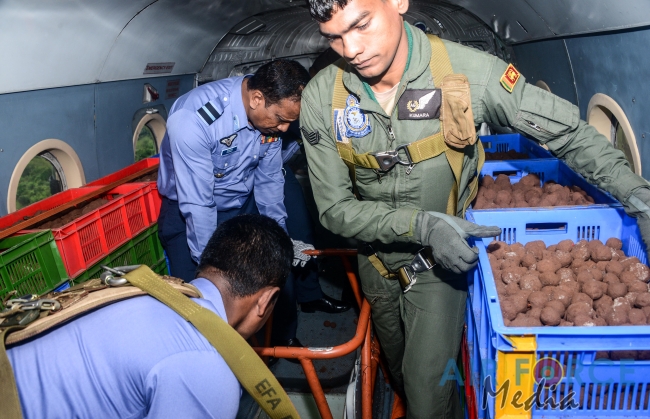 SLAF CONDUCTS FOURTH AERIAL SEED BOMBING OPERATION