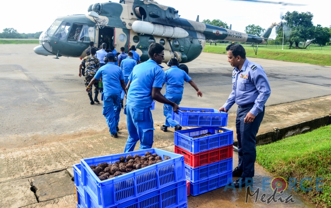 SLAF CONDUCTS FOURTH AERIAL SEED BOMBING OPERATION