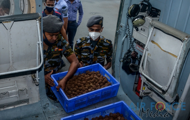 SLAF CONDUCTS FOURTH AERIAL SEED BOMBING OPERATION