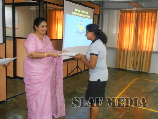 SLAF Seva Vanitha Unit Chairperson Visits SLAF Seva Vanitha Garment Factory