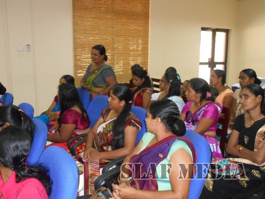 SLAF Seva Vanitha Unit Chairperson Visits SLAF Seva Vanitha Garment Factory