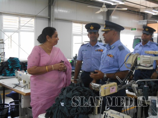 SLAF Seva Vanitha Unit Chairperson Visits SLAF Seva Vanitha Garment Factory