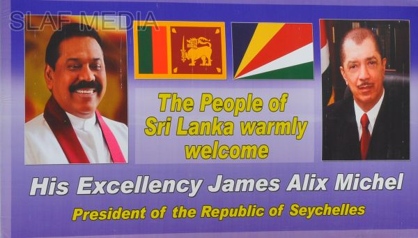 The President of Seychelles accorded a guard of honour by SLAF