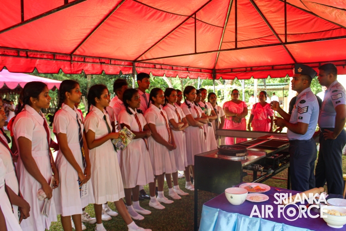 SLAF STATION SIGIRIYA CONDUCTS HOSPITALITY TRAINING PROGRAM FOR THAMBUTHTHEGAMA STUDENTS