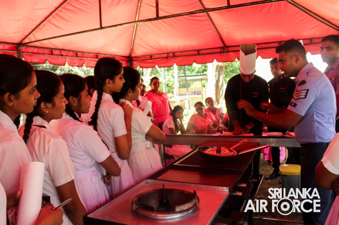 SLAF STATION SIGIRIYA CONDUCTS HOSPITALITY TRAINING PROGRAM FOR THAMBUTHTHEGAMA STUDENTS