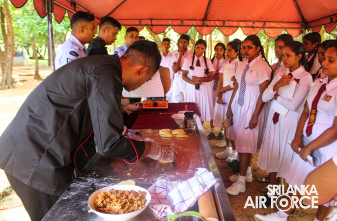 SLAF STATION SIGIRIYA CONDUCTS HOSPITALITY TRAINING PROGRAM FOR THAMBUTHTHEGAMA STUDENTS