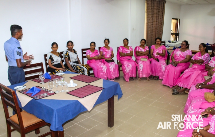 SLAF STATION SIGIRIYA CONDUCTS HOSPITALITY TRAINING PROGRAM FOR THAMBUTHTHEGAMA STUDENTS