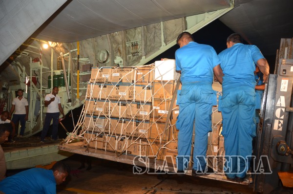Rescue
& Relief Contingents Fly on SLAF C 130 to Nepal to Assist
Earthquake Victims